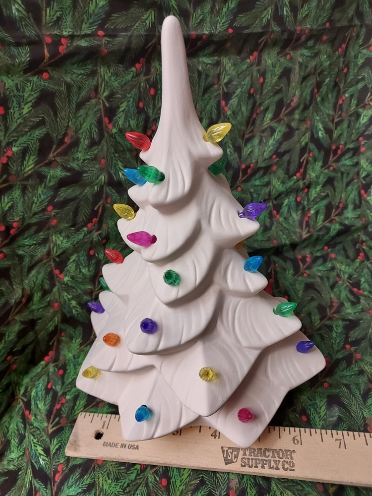 Ceramic Bisque~ Ready to Paint~ Christmas Tree ~ lighting included