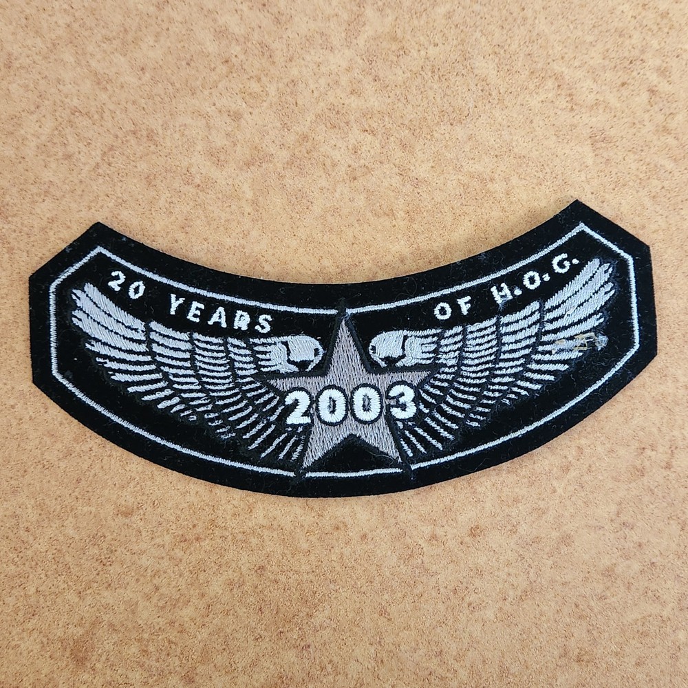 Harley Owners Group 2003 (Harley's 100th) Rocker Patch & Hog 2006 Both New