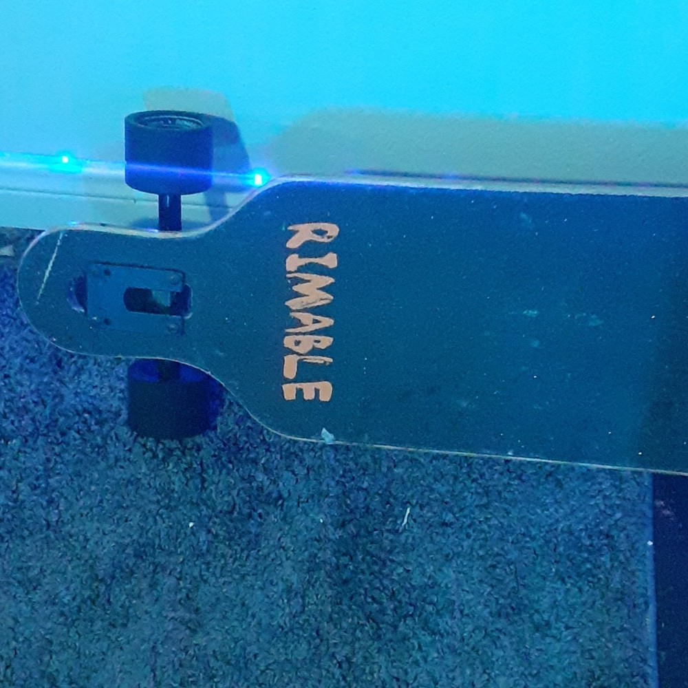 Rimable Drop-Through Rimable Longboard Drop Through Decorative Deck Black Wheels
