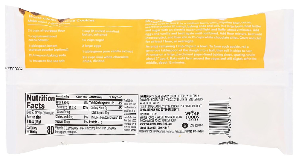 , Mini White Chocolate Baking Chips, 12 Ounce