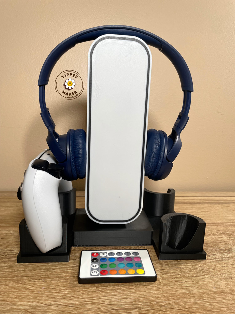Controller Stand Headphone Holder Game Controller Headset with LED light For PS5