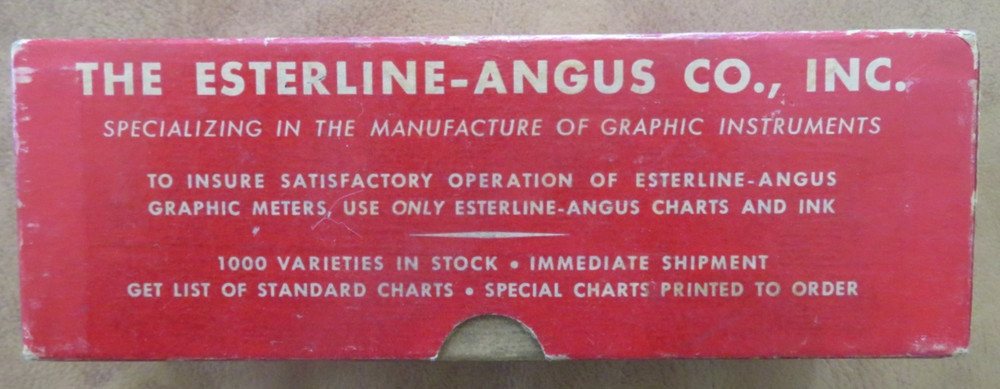 Vintage Esterline Angus Record Chart Box ONLY
