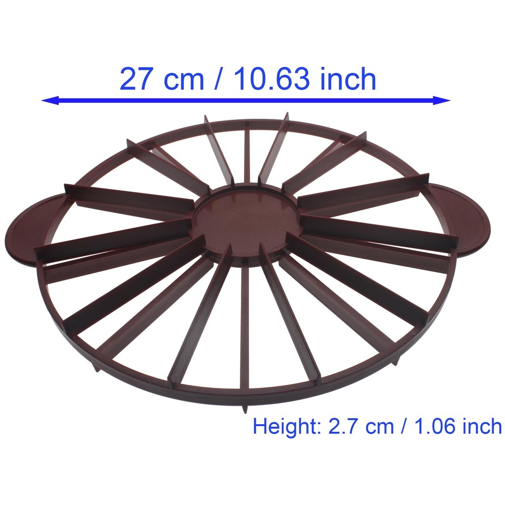 1 PCS Cake Marker Plastic Double Sided 10/12 Slice Cake Divider Brown Cheesec...