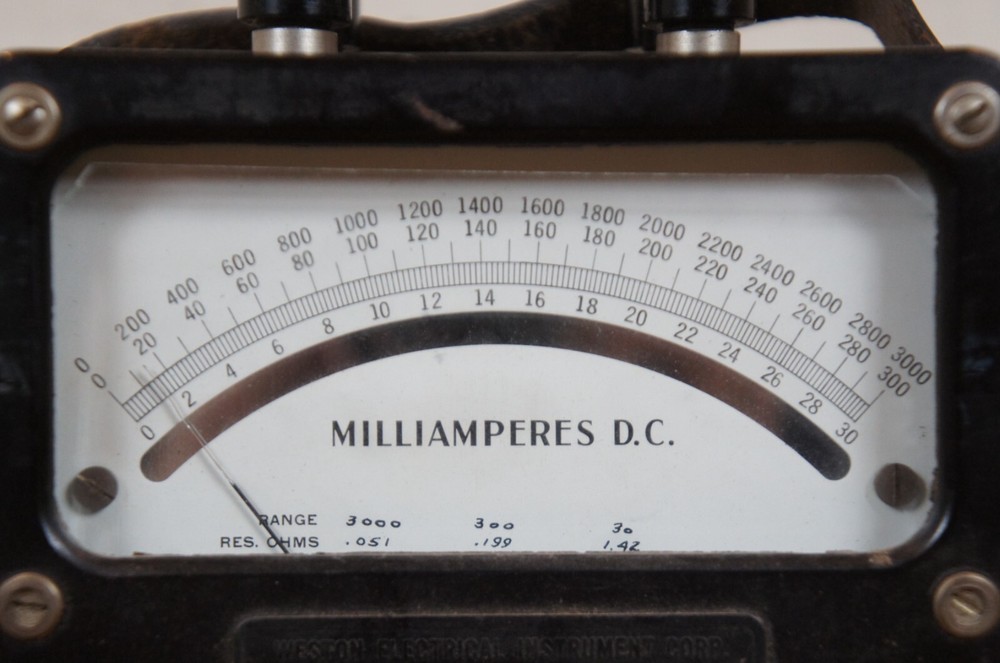 Weston Electrical Zero Corrector DC Milliamperes Volt Meter Model 931