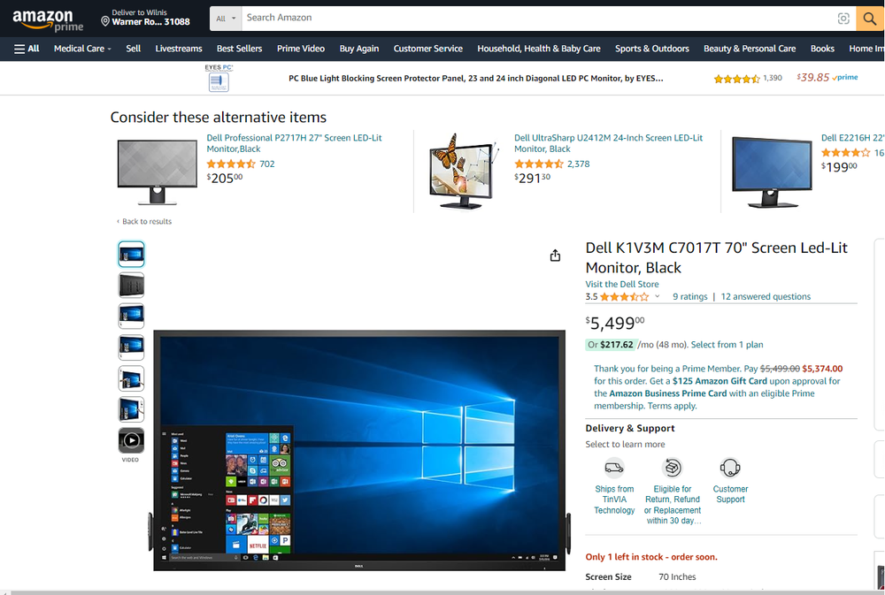 Dell 70" Interactive Whiteboard _ Smart Board for office and classroom