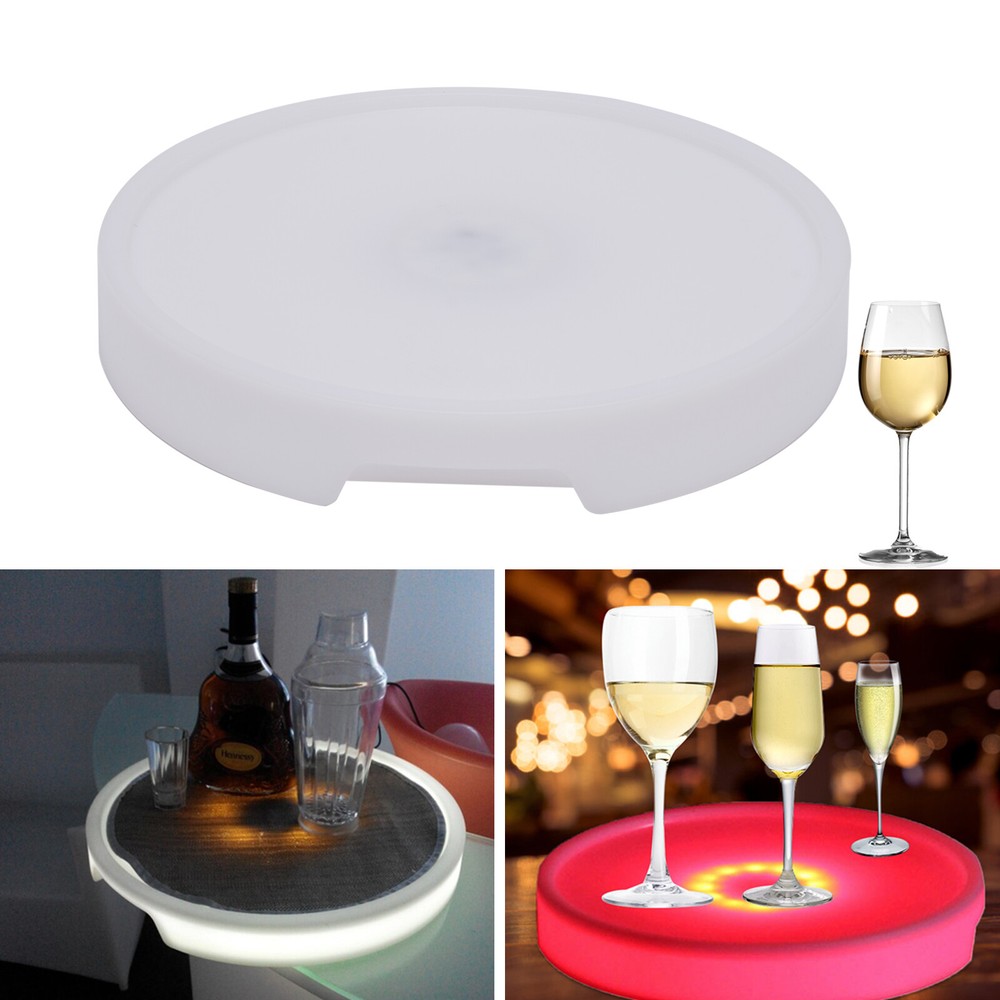 Colorful LED Serving Tray with Remote Control - Waterproof & Rechargeable
