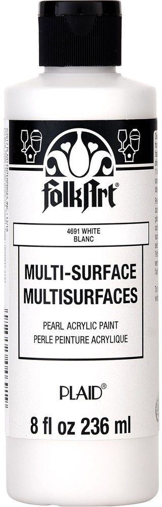 FolkArt Multi-Surface Paint 8oz Pearl White