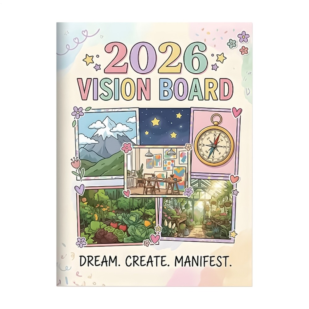 2026 VISIONBOARD Planner Notebook Goal Achievement Journal Work Planning