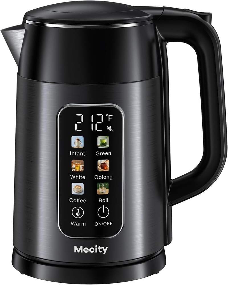 Electric Kettle 1.7L Touch Screen Temper Control Water Boiler 2 Hours Keep Warm