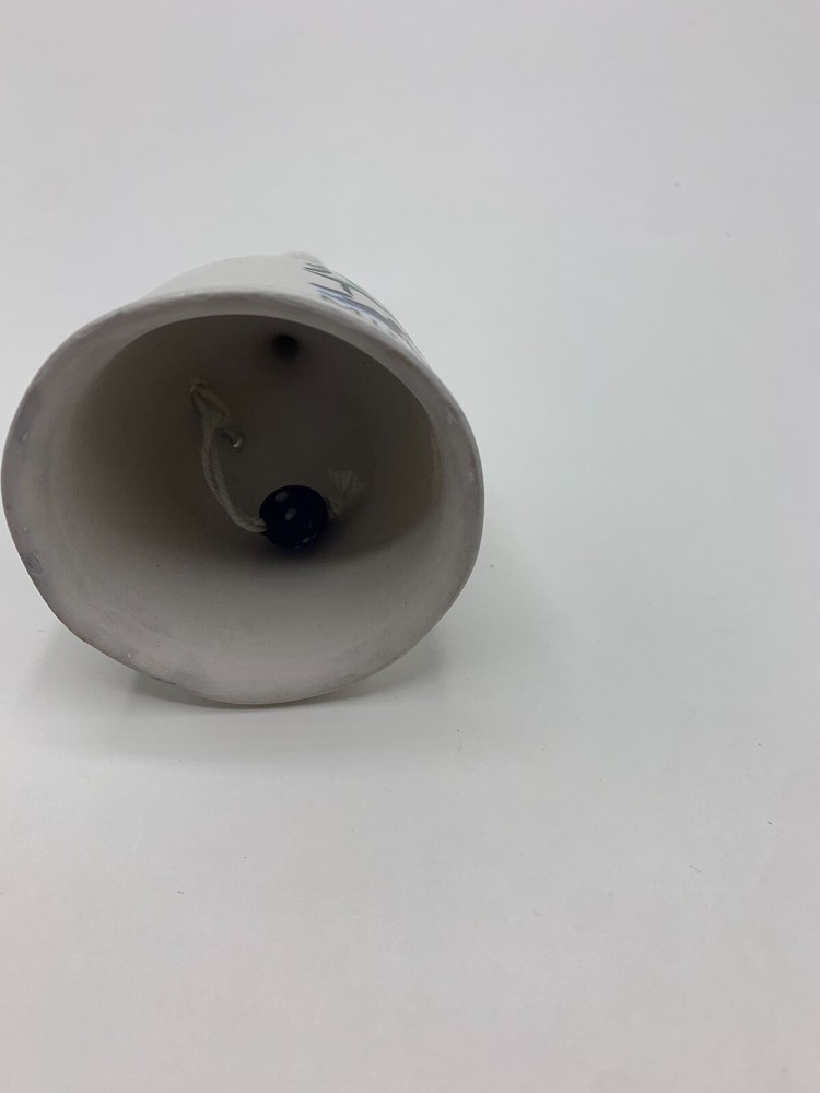 Ceramic Bell Minnesota House White 4" Tall