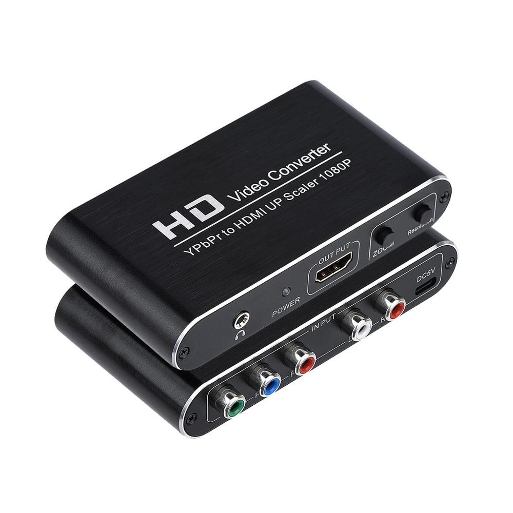 YPbPr to HDMI Converter with Scaler Function, Component Black