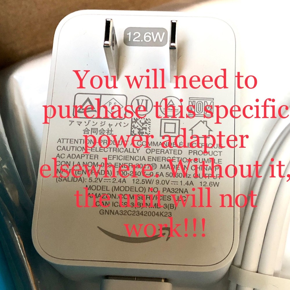 Amazon Echo Hub 8" Smart Home Control Panel with Alexa - White NO ACCESSORIES