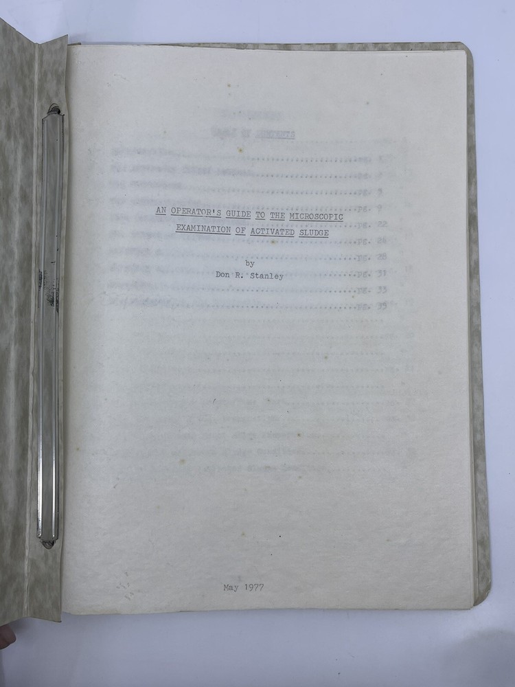 Operators Guide To Microscopic Examination Activated Sludge Don R Stanley 1977