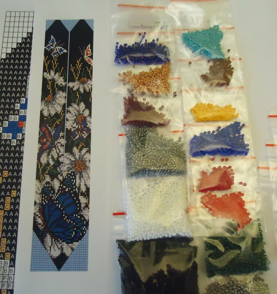 Kit for making a necklace gerdan. Beading Loom Pattern. #B5