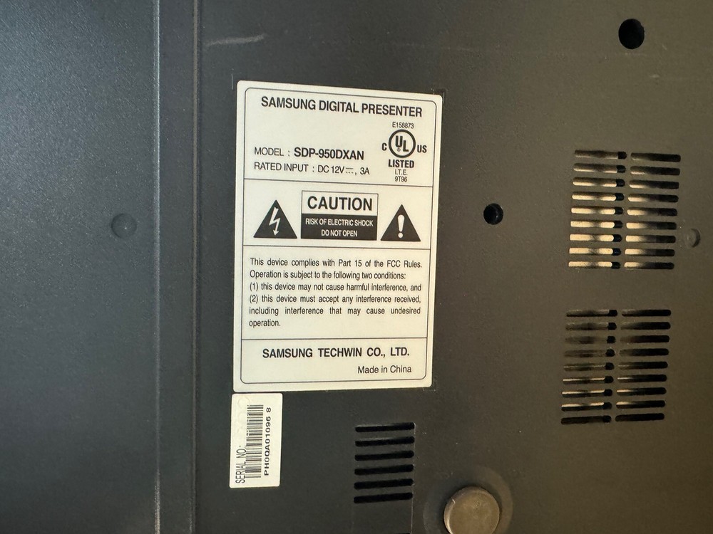 Samsung Digital Visual Presenter SDP-950DXA No Power