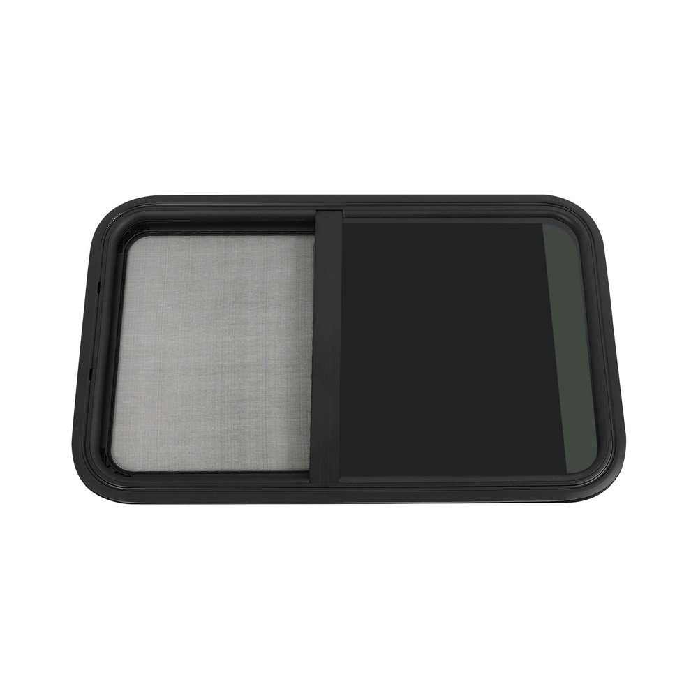 2 PCS RV Window,Modern Black Rectangular RV Windows, RV Vertical Slide Window