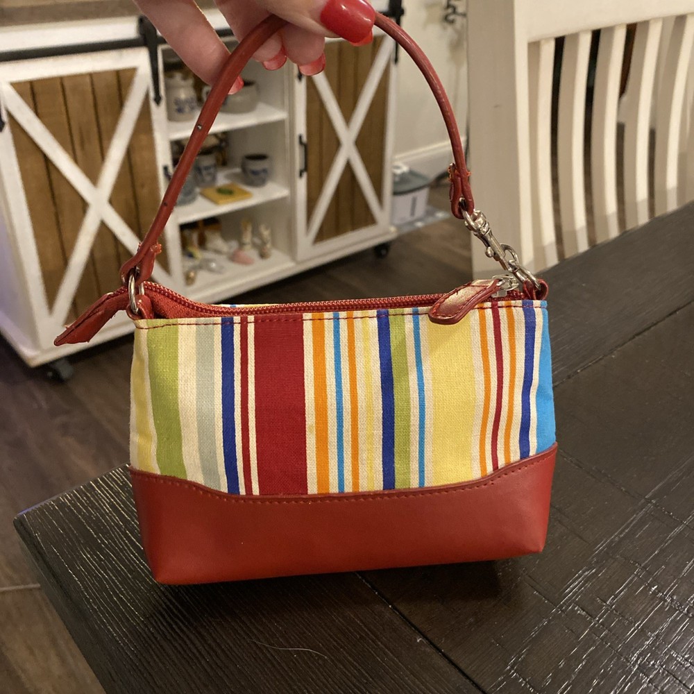 Longaberger Market Striped Wristlet