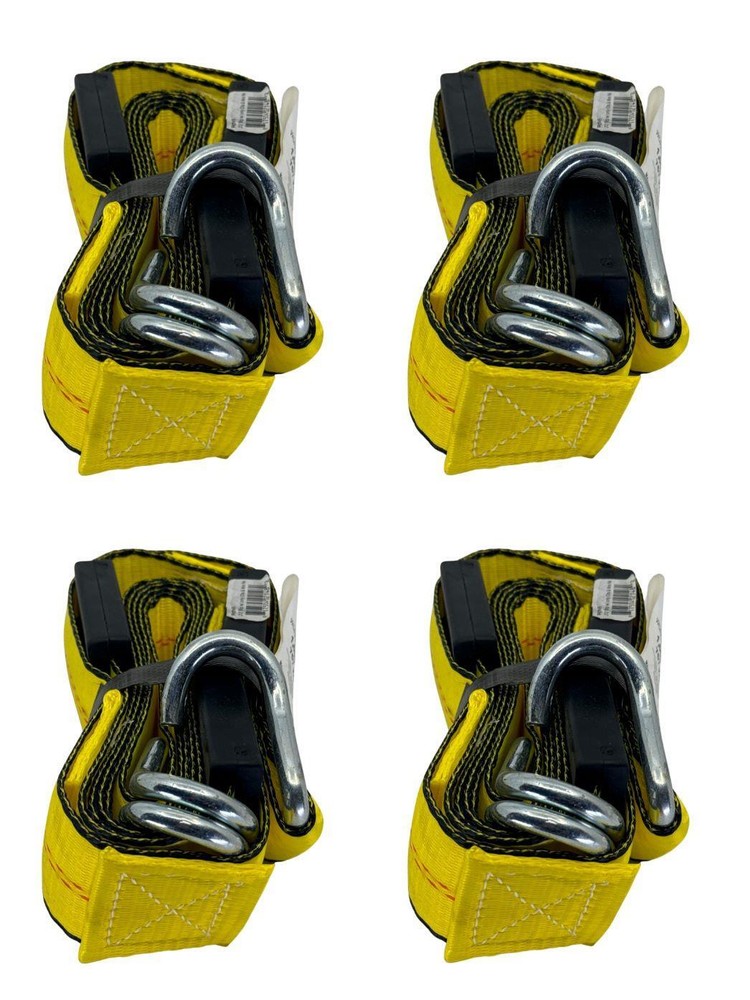 2"X12' Over the Tire Strap with Wire Hooks 4 Pack