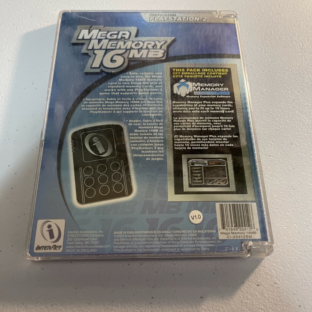 InterAct Mega Memory Manager Plus 16 MB Expansion Software for PS2 - NO CARD