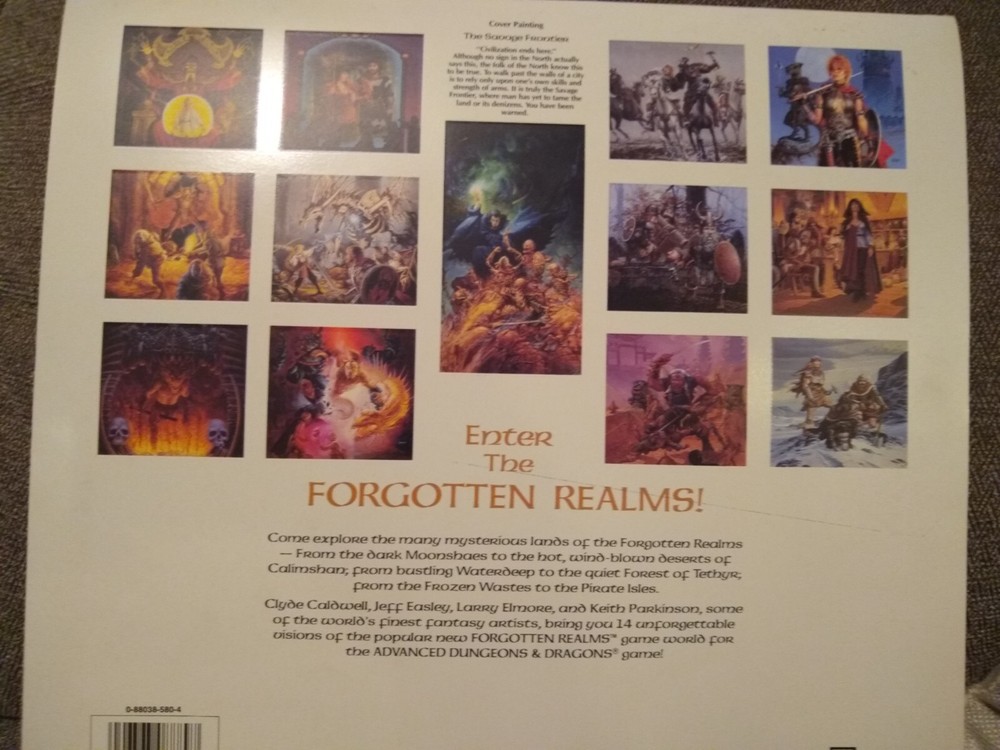 Advanced Dungeons and Dragons Forgotten Realms 1989 Calendar