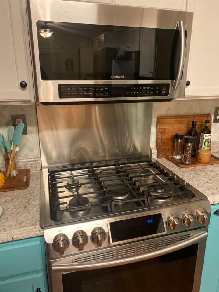 Kitchen Backsplash Stainless Steel Stove Back Wall Protector Panel Guard Board