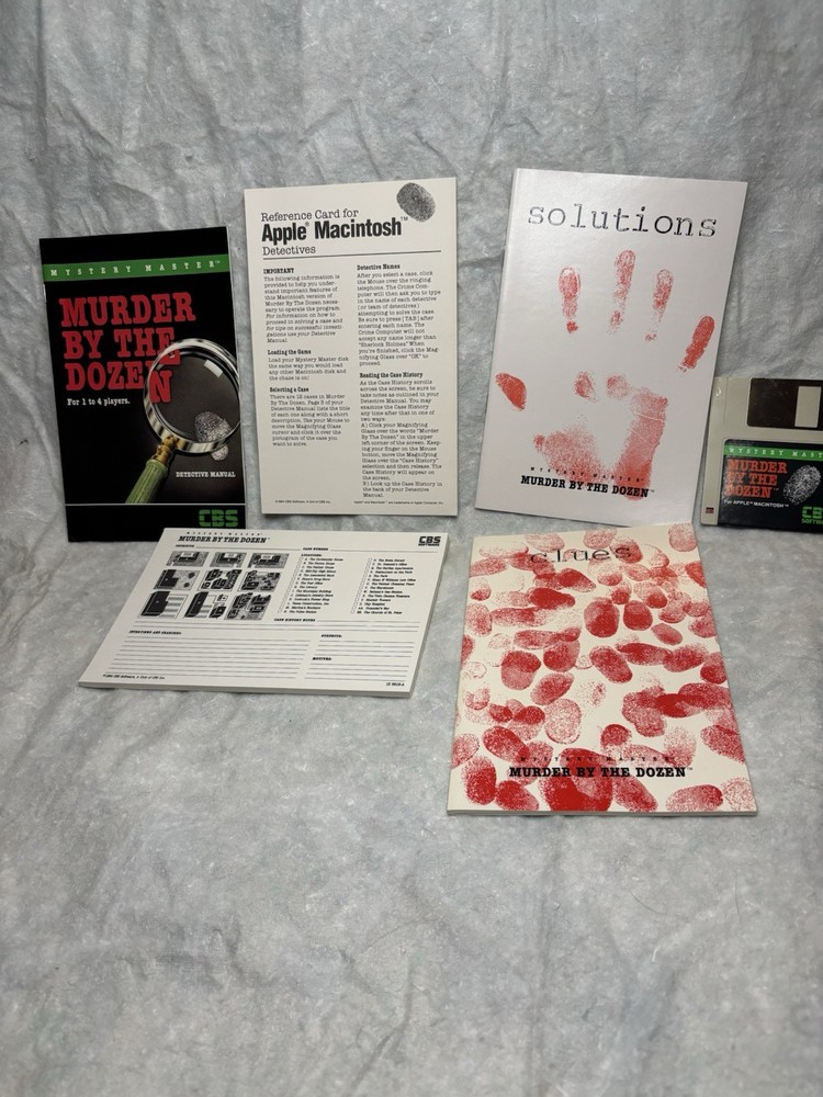 Mystery Master Murder by the Dozen Apple • CBS Software 1983 Floppy
