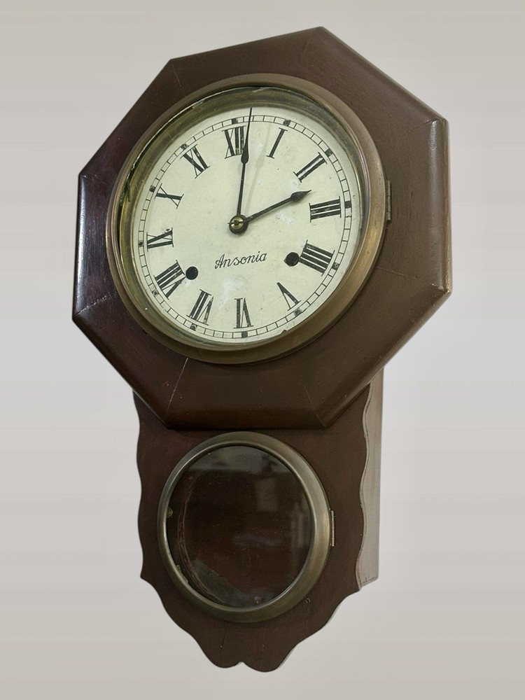 Ansonia Octagon Bell Chime Wall Clock
