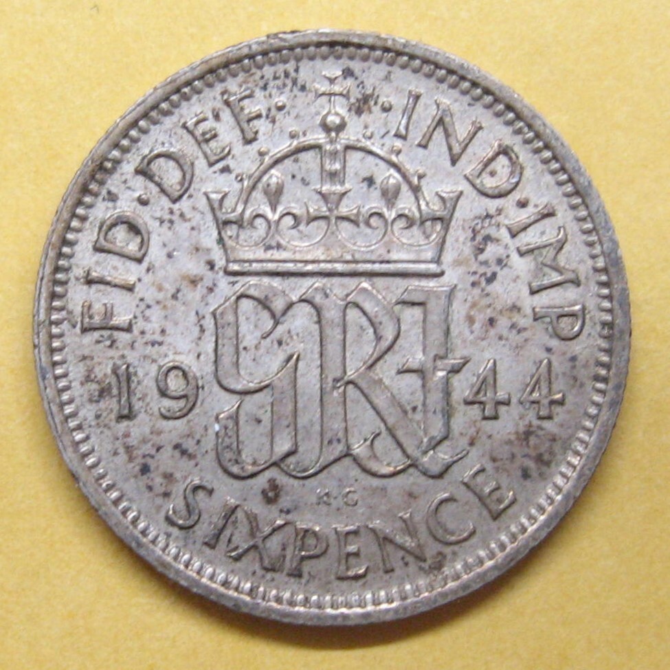 1944 Great Britain 6 Pence Take a Look