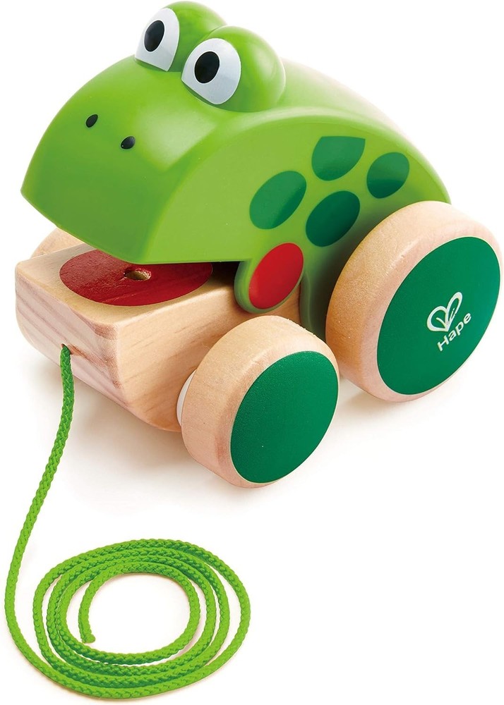 Frog Pull-Along Toy with Interactive Features | Encourages Crawling & Walking