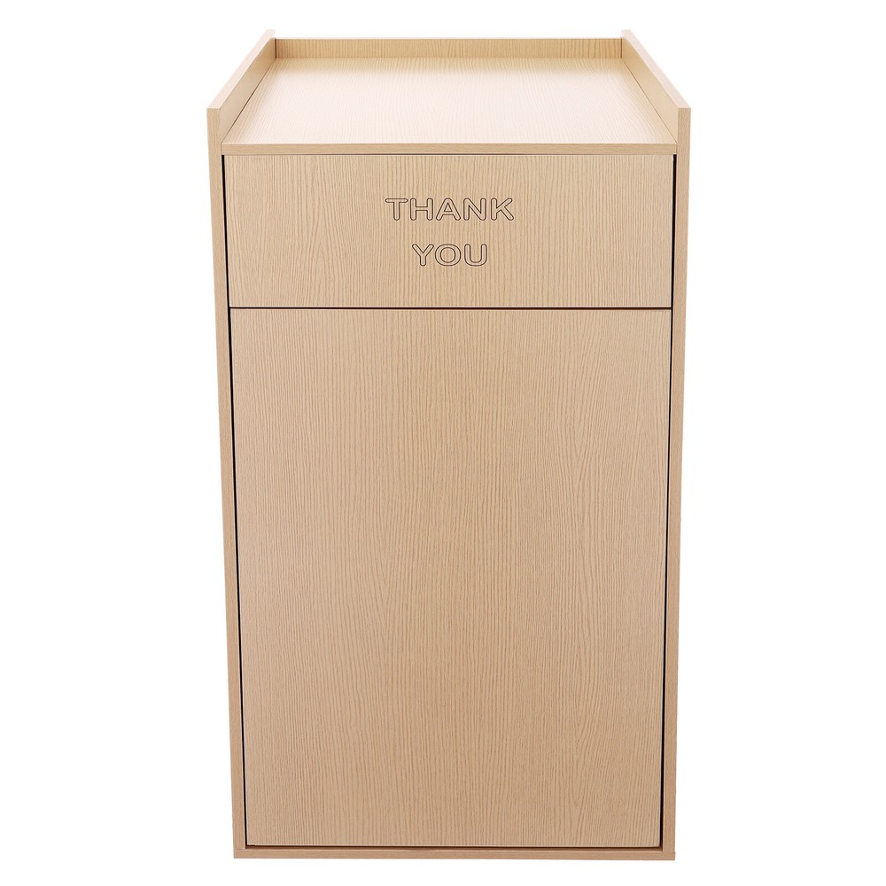 30L Trash Can Cabinet Commercial Trash Bin Ecological Board Garbage Container
