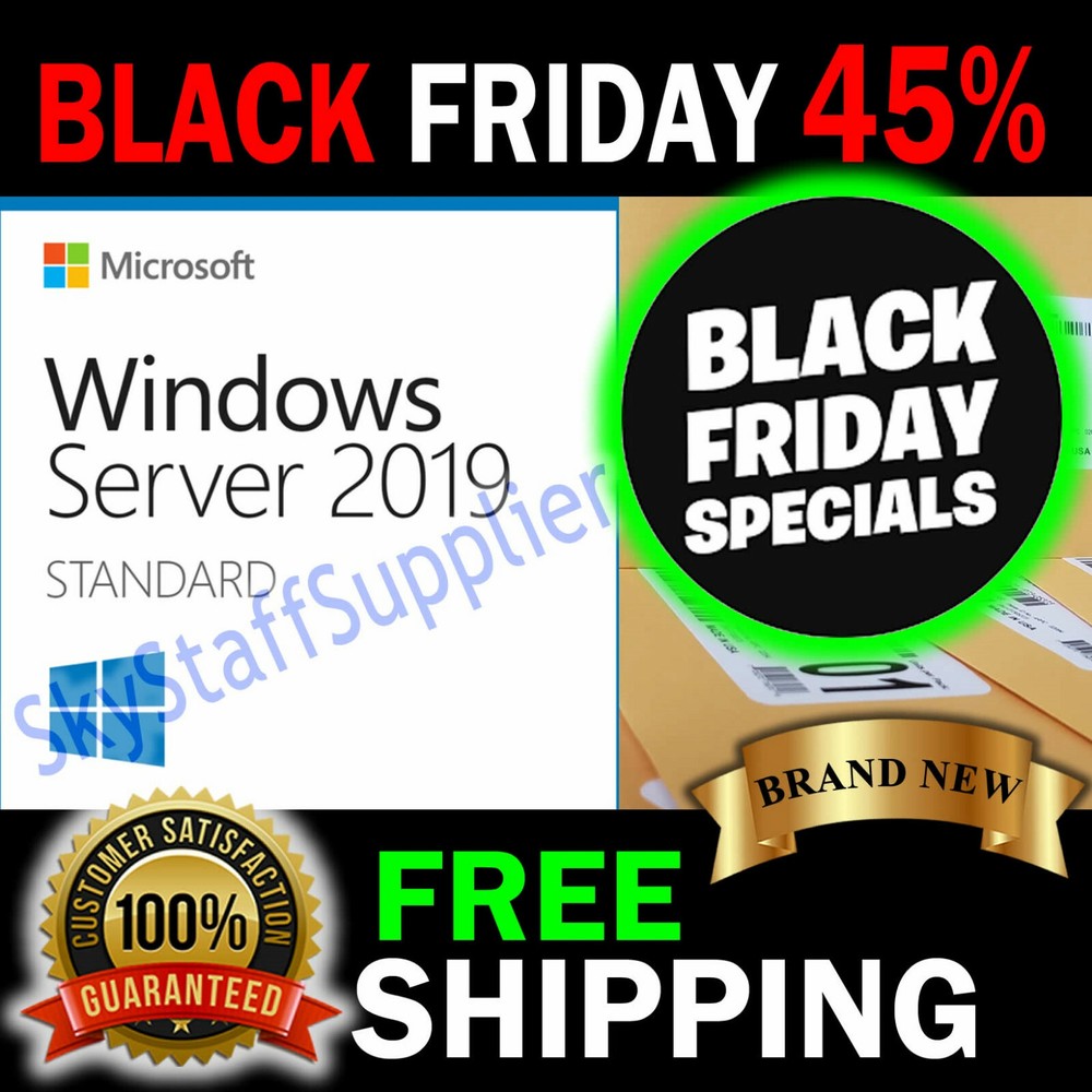 Windows Server 2019 STANDARD x64 24 CORE License Key + 10 CALs RETAIL PACK