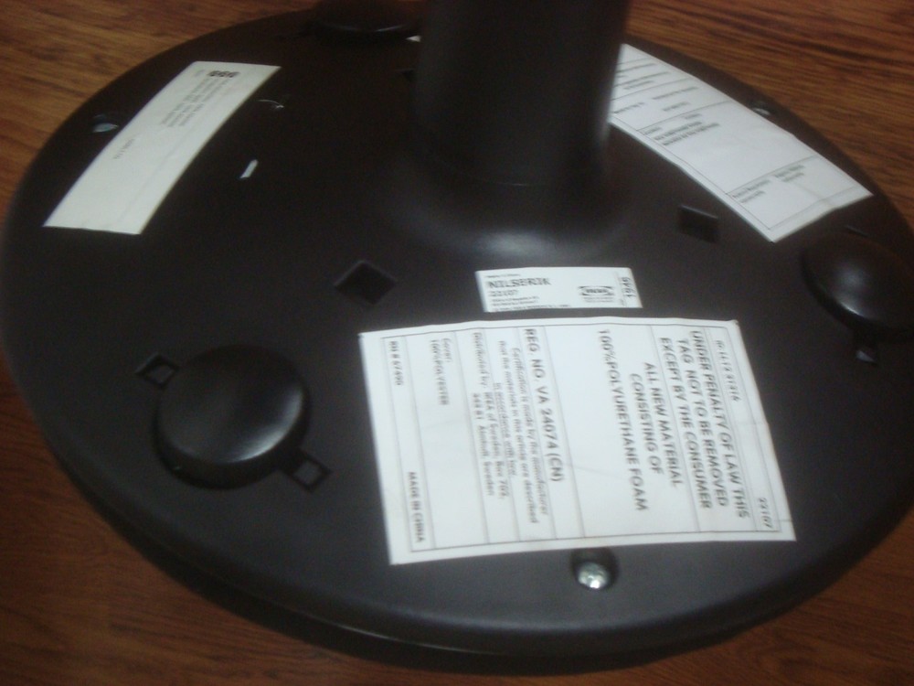 IKEA NILSERIK Adjustable Standing Support Stool Black Swivel function Display