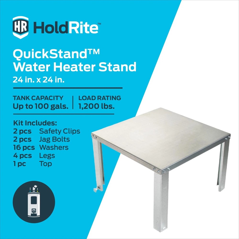 QuickStand 24 Inch Water Heater Stand Up to 100 Gal Unassembled