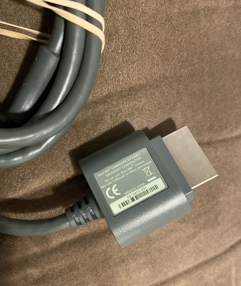 Official Microsoft Xbox 360 Audio Video AV Cable! ~ Works Great! ~ Authentic!