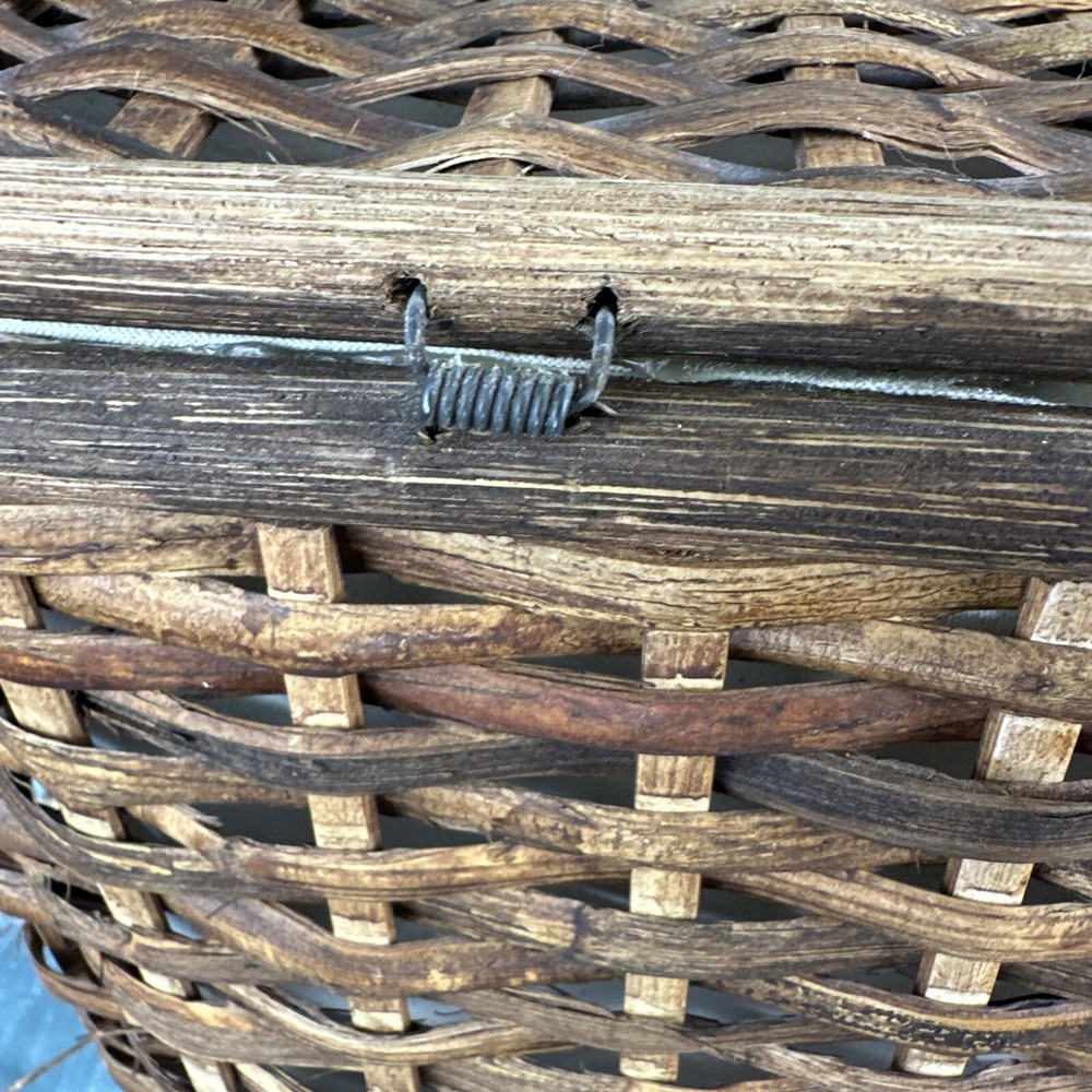 Lined Woven Rattan Laundry Hamper