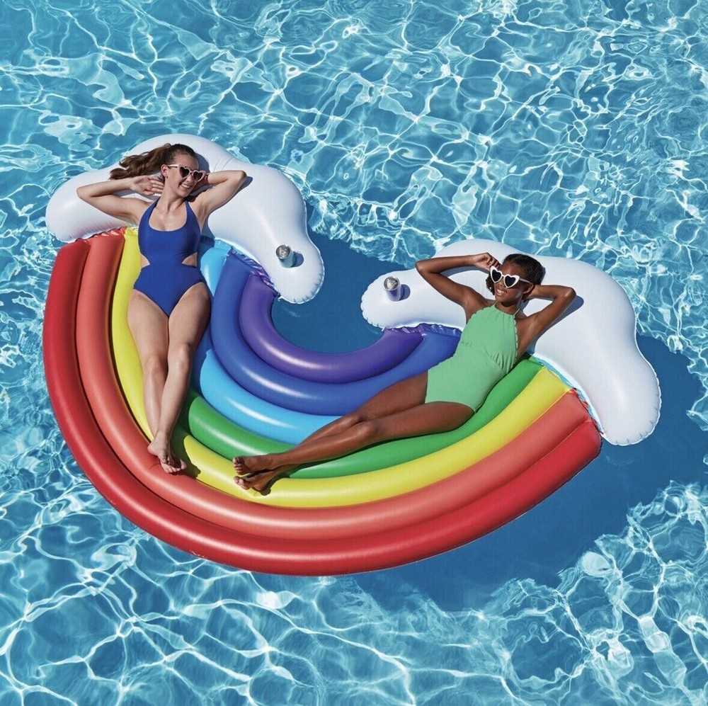 Member's Mark Two Person Rainbow Float Brand New