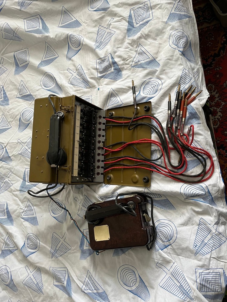 Military switchboard P-193M with phone-working