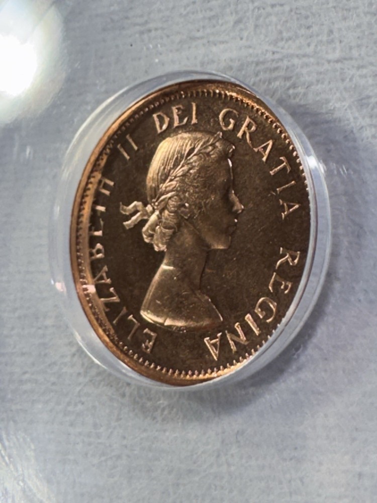 1963 Canada 1 Cent Proof Like Graded MS 68 RD by ANACS