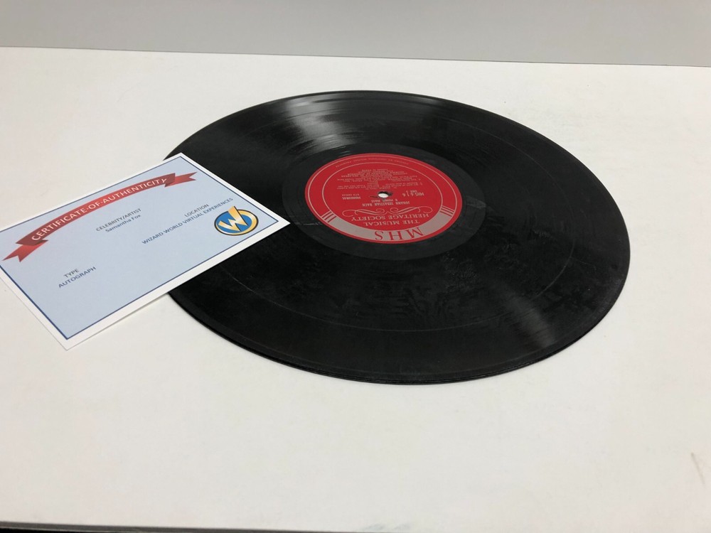 Custom Blue Record LP Signed by SAMANTHA FOX with COA
