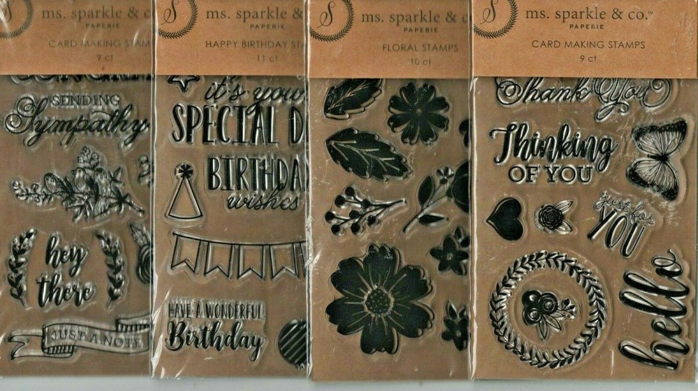 Ms. Sparkle Acrylic Stamp sets~ Several varieties~BEAUTIFUL~Quick Ship!