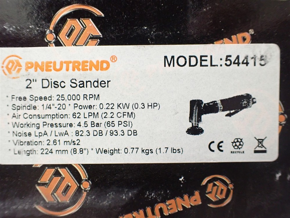 NEW Pneutrend 54415 2" Disc Sander (P16)
