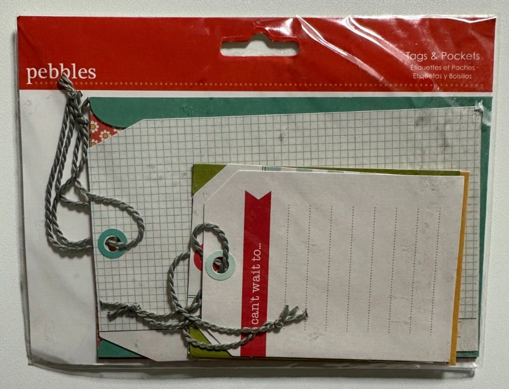 Pebbles Scrapbook Seen & Noted Collection Tags & Pockets Ephemera