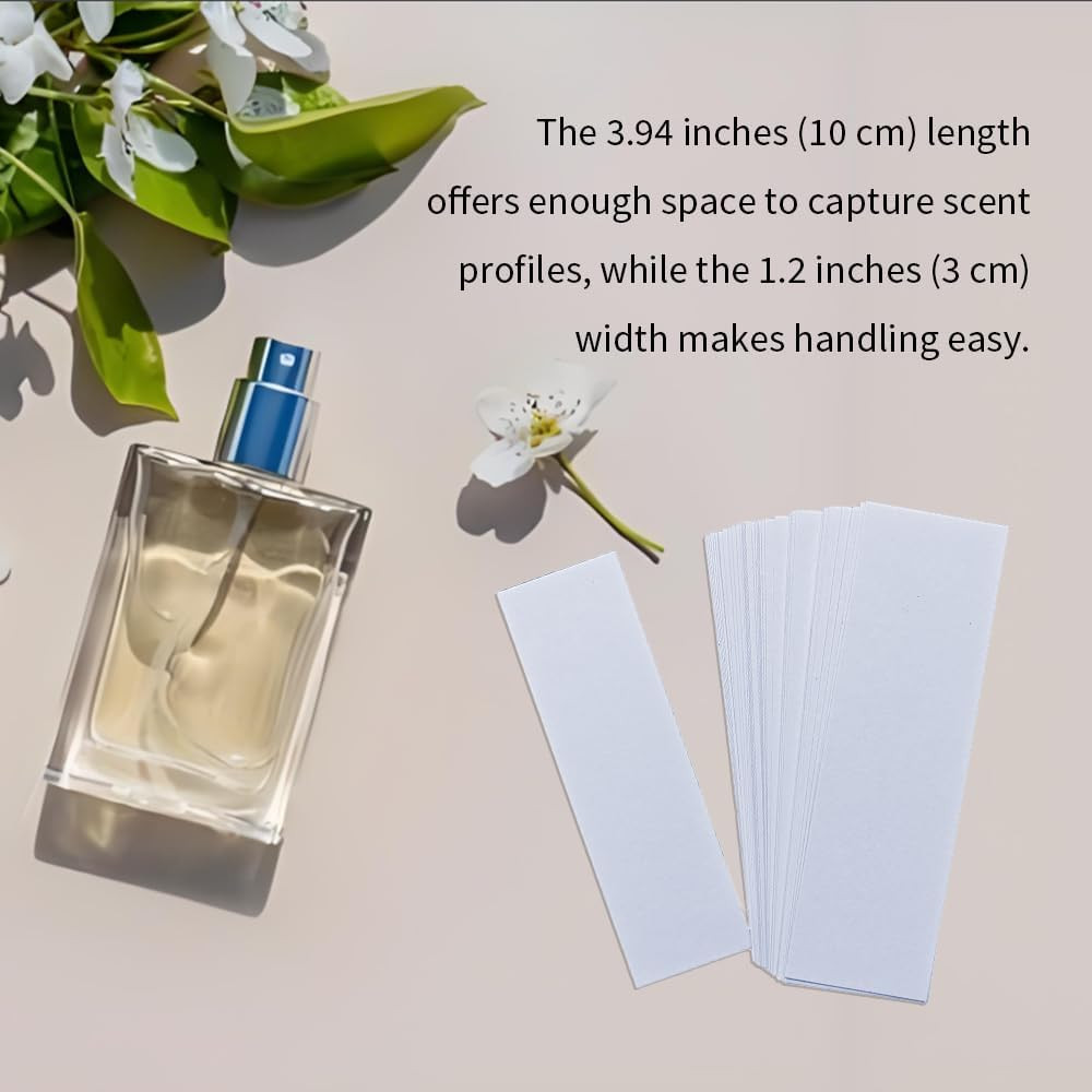 100 Perfume Tester Strips - Disposable Scent Blotters for Essential Oils