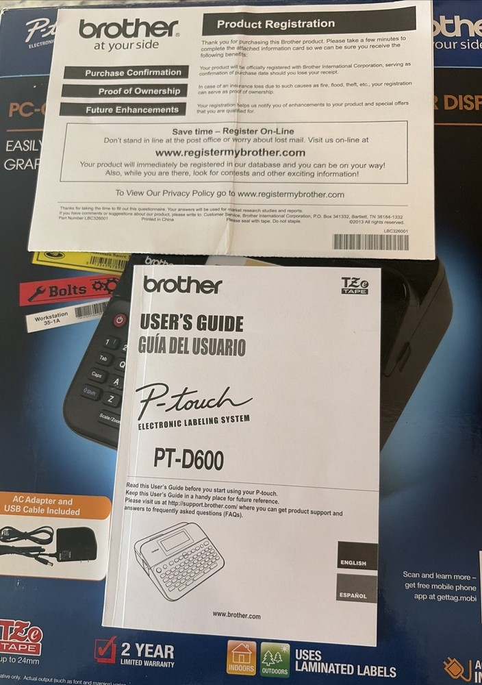 Brother P-Touch PT-D600 PC-Connectable Label Maker with Color Display