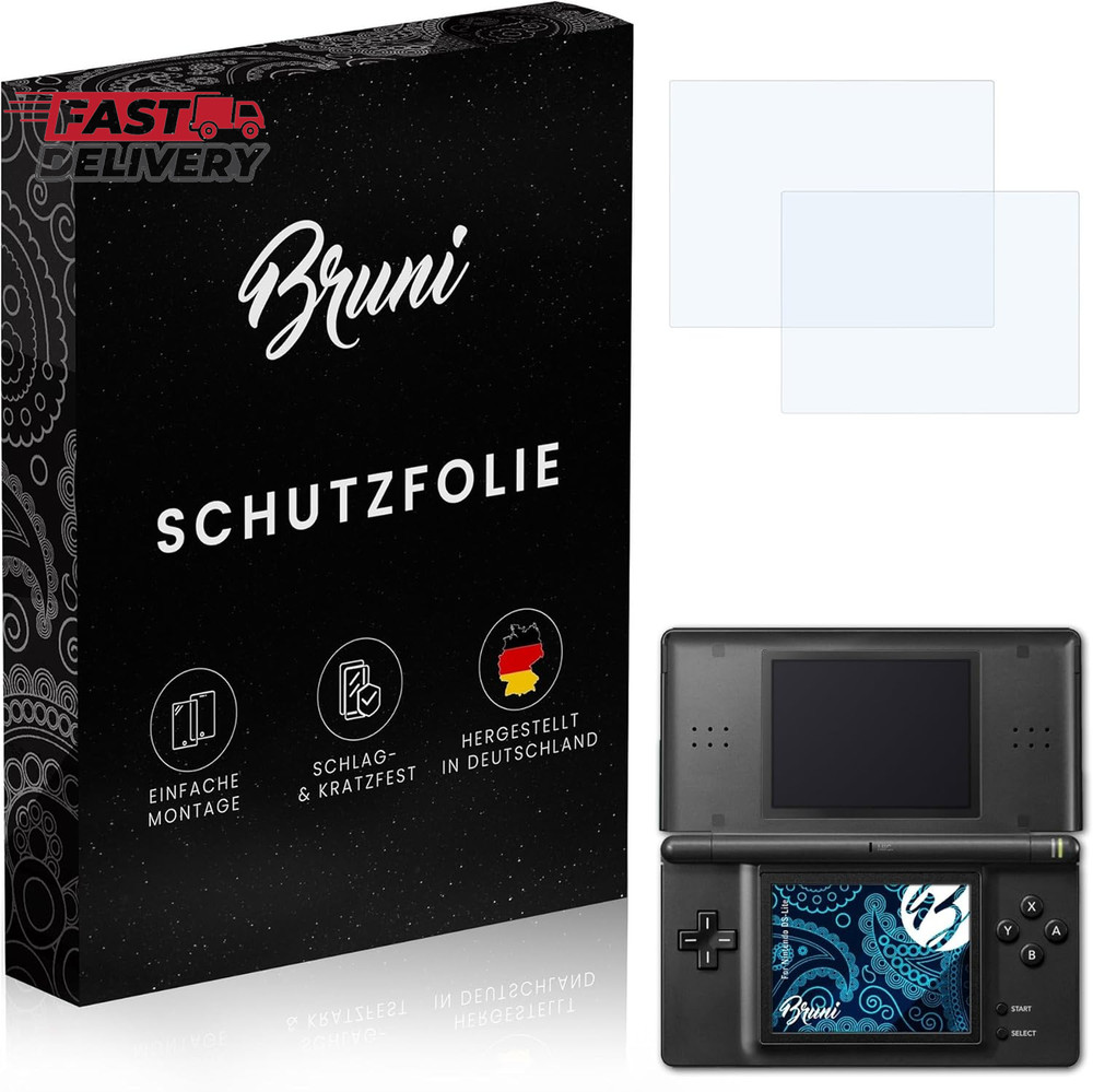 Bruni Screen Protector Compatible with Nintendo Ds-Lite Protector Film, Crystal