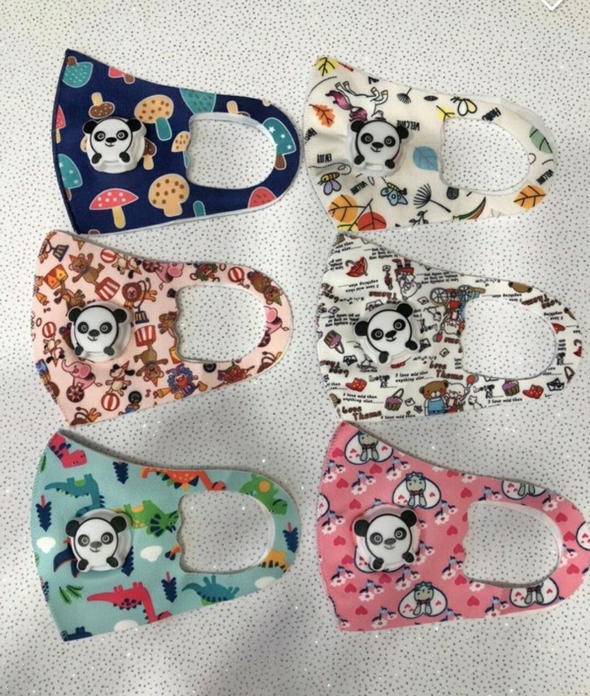 Children Bear face mask reusable 3x assorted picked randomly