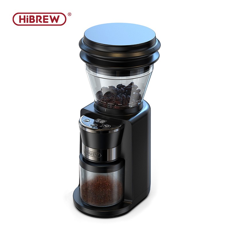 HiBREW Automatic Espresso Coffee Grinder 31 Grind Settings Visual Bean Storage