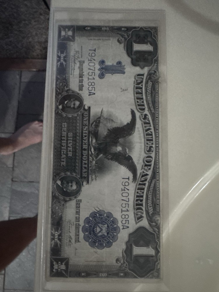 FR. 233 1899 $1 ONE DOLLAR “BLACK EAGLE” SILVER CERTIFICATE ABOUT UNCIRCULATED