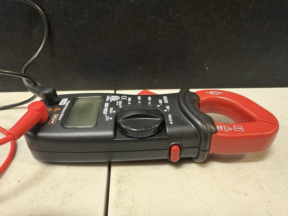 Hyper Tough Digital Clamp Meter AC DC 300V LCD Display Diode & Continuity Check