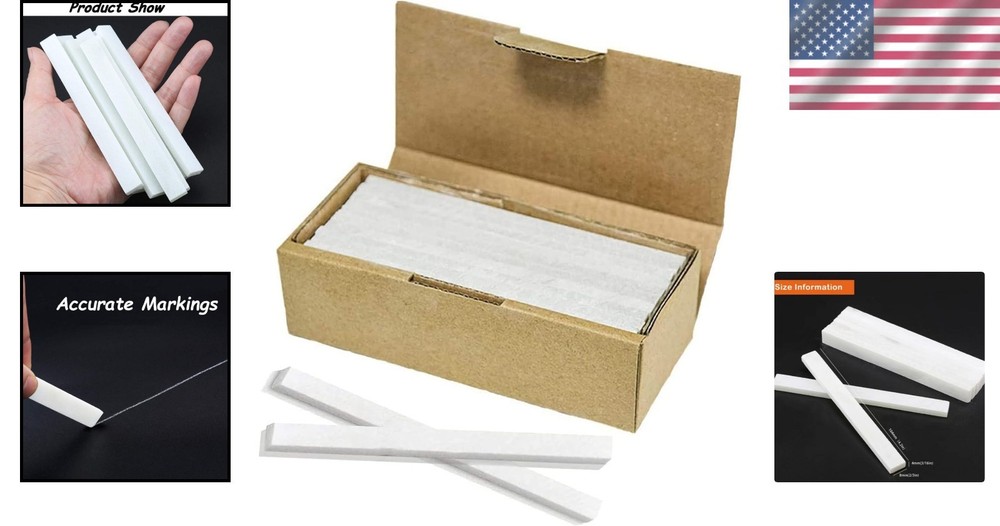 Flat White Soapstone Pencils - 27 Pack Marking Tools for Metal & Textile Work